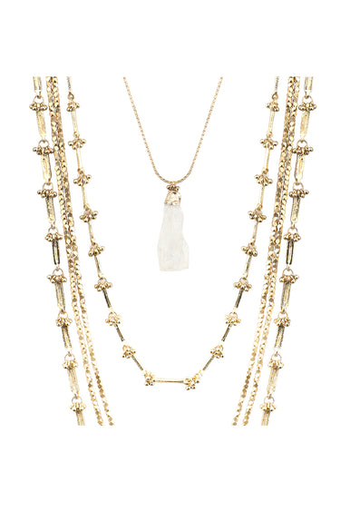 Multi Layer Rock Long Necklace