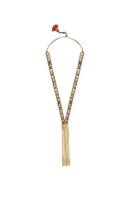 Mirror Gold Falak Short Fringes Necklace