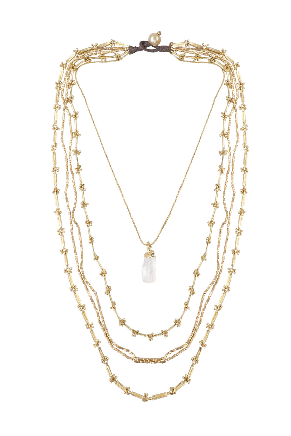 Multi Layer Rock Long Necklace