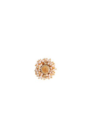 Circle Epoxy Pearl Ring