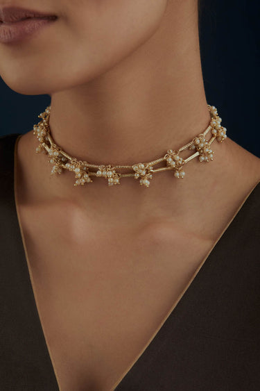 Noor Double Pearl Necklace