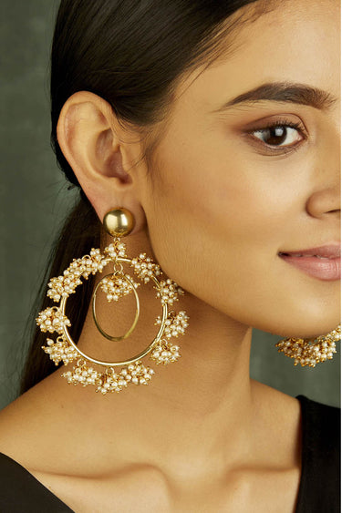 Purnima Pearl Double Earrings