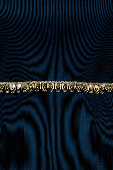 Mirror Gold Falak Spike Belt