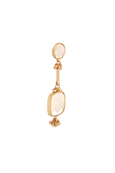 Square Stone Long Earrings