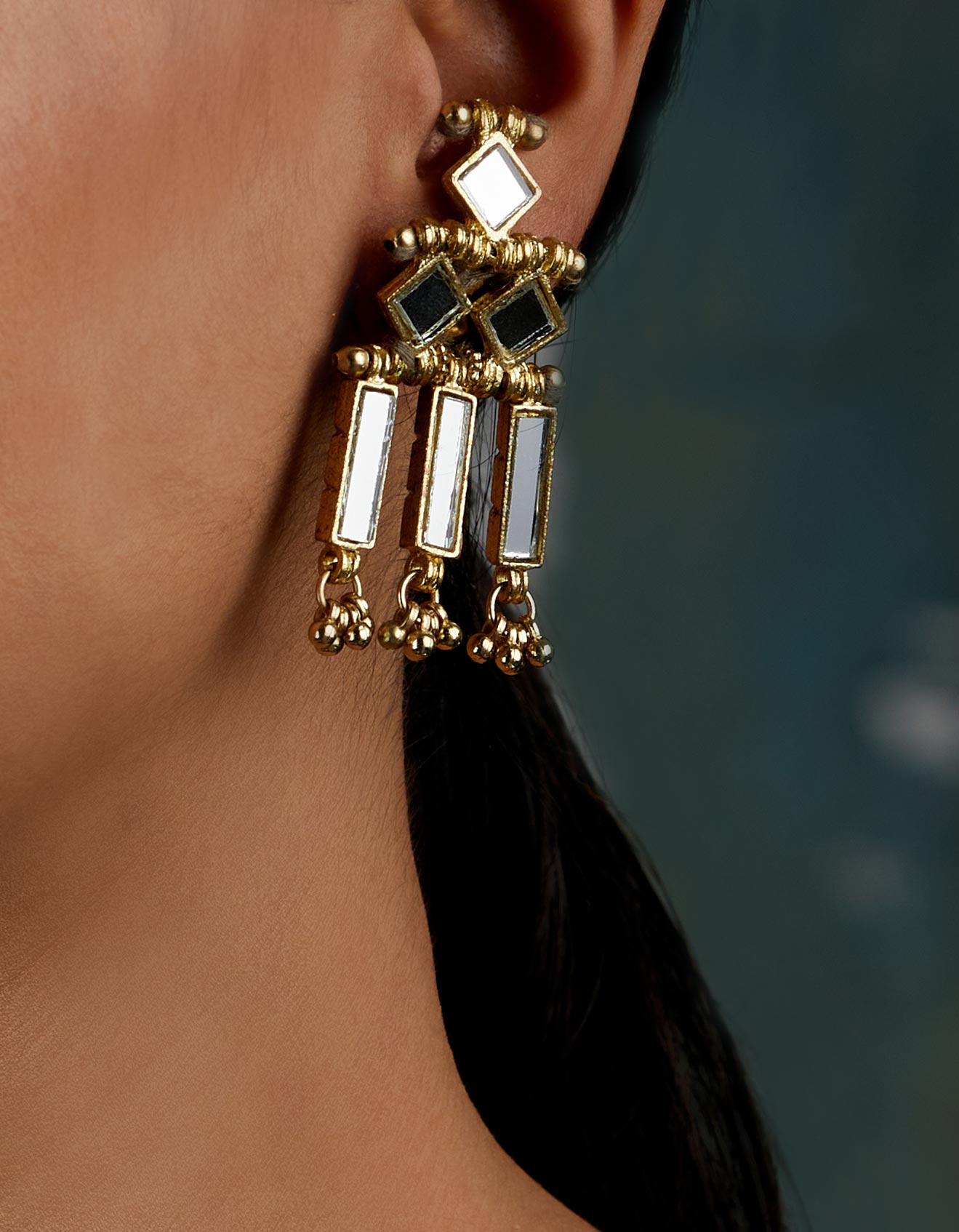 Mirror Gold Mumtaz Earrings