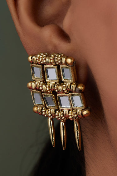 Mirror Falak Spike Earrings
