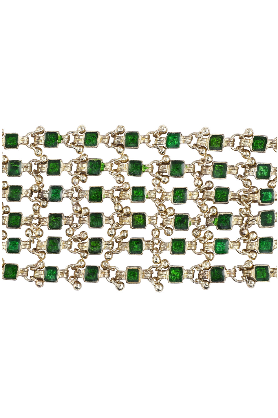Glass Green Enamel Ocean Bracelet