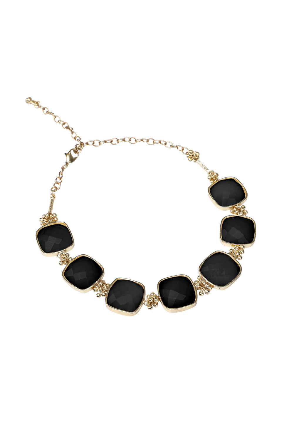 Buy Simple Party Wear 1 Gram Gold Simple Black Stone Necklace Design Online
