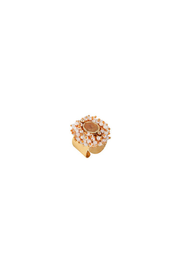 Circle Epoxy Pearl Ring