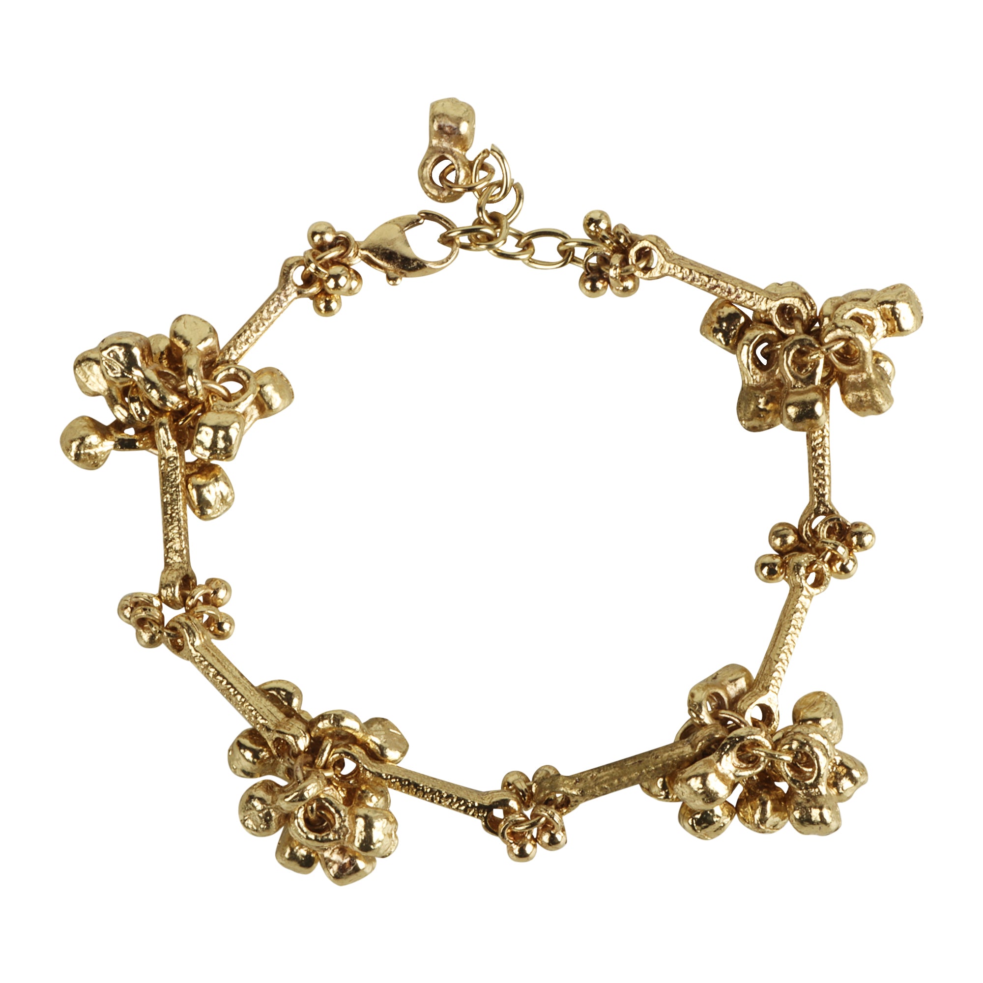 Gold Noor Ghungroo Grape Bracelet