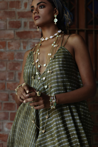 Round Enamel Multi Layer Necklace