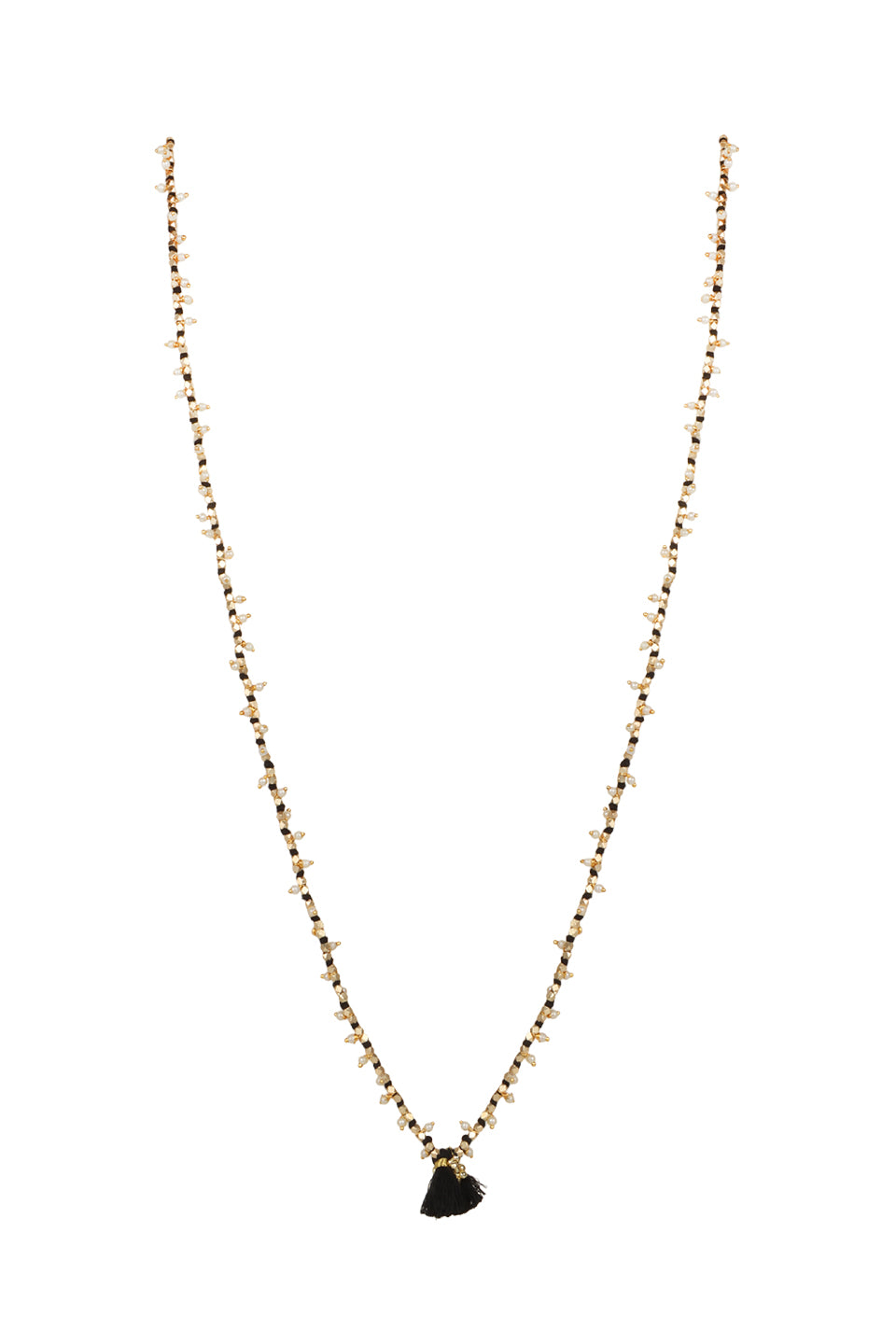 Gold Pearl Beaded Neckstring