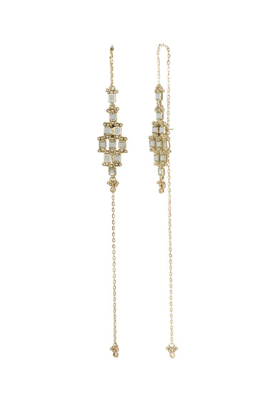 Mirror Gold Falak Dejhoor Long Earrings