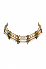 Mirror Gold Qabeela 3 Layer Choker