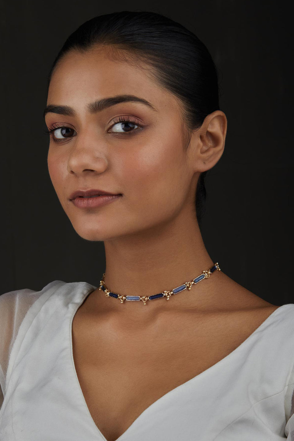 Qabeela Enamel Thin Choker