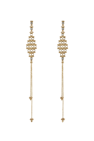 Mirror Gold Falak Long Earrings