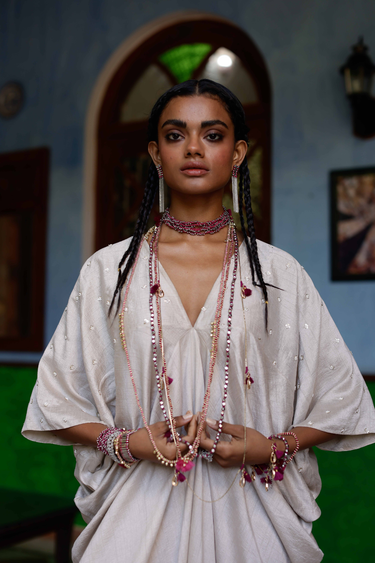 Fuljhadi Silver Bajra Necklace