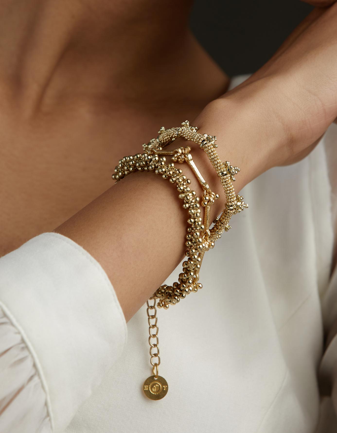 Gold Ghungroo Bracelet Set