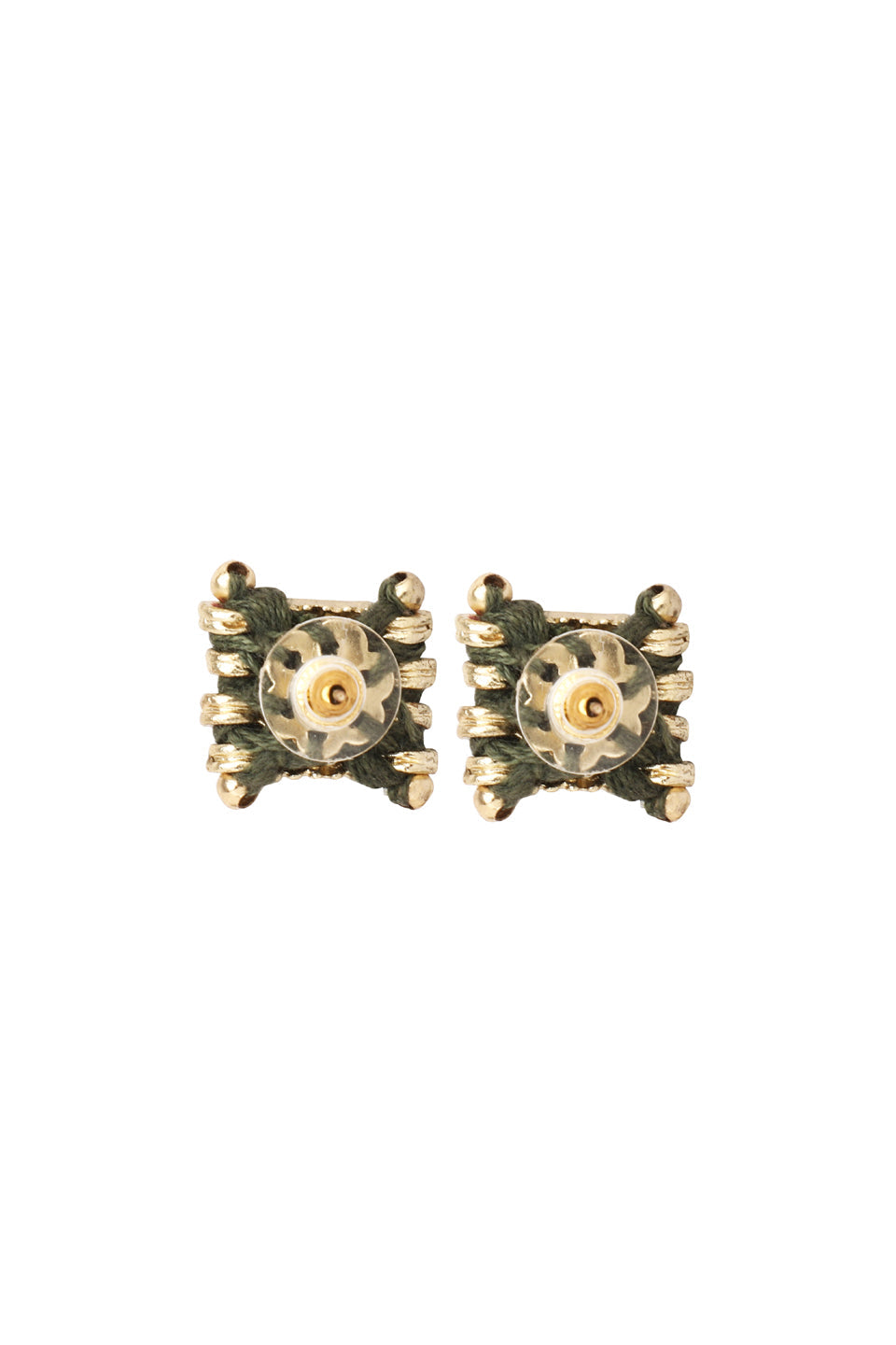Khaki Naaz Stud Earrings