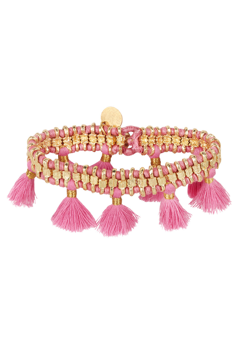 Jaipur Pink Flamingo Tassel Bracelet