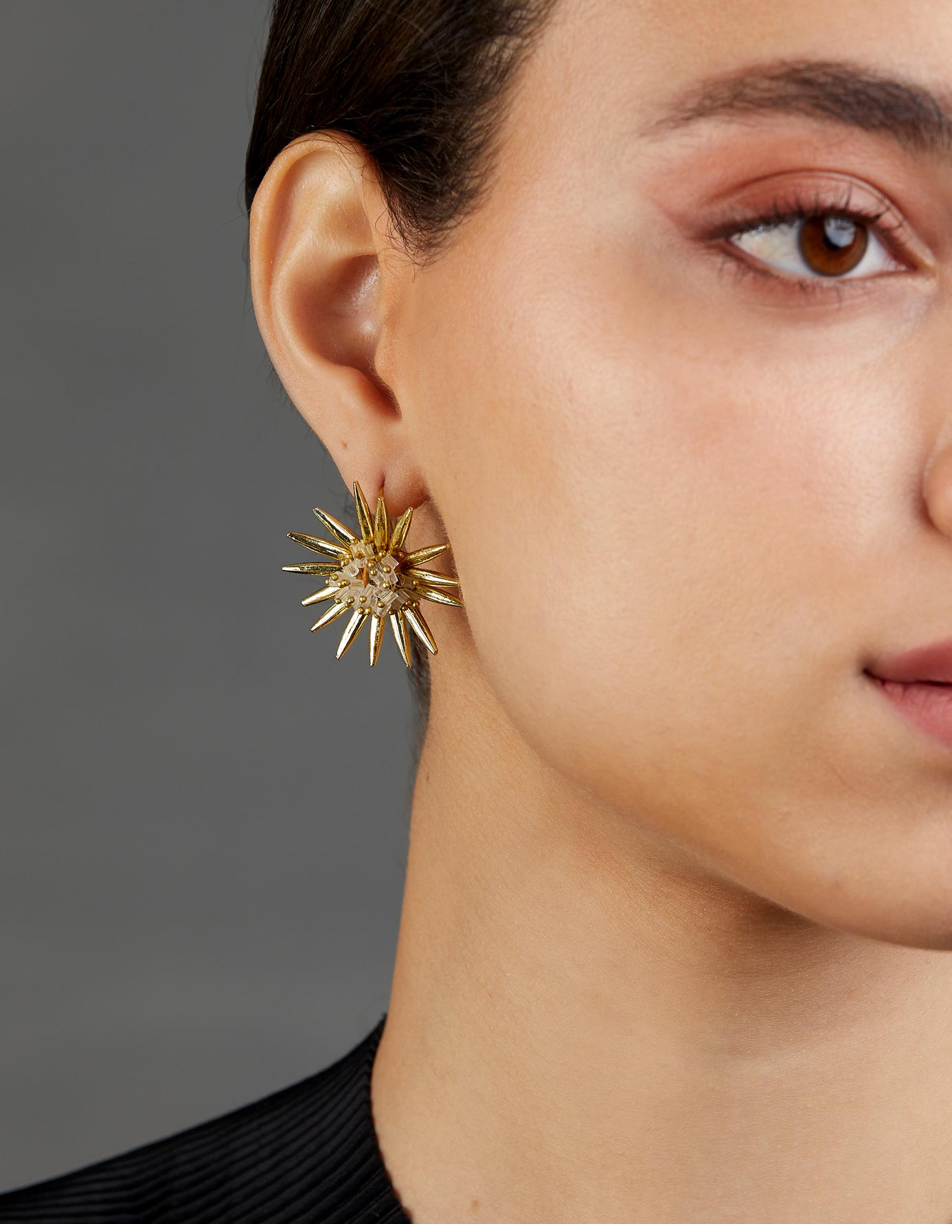 Short Sunflower Earrings