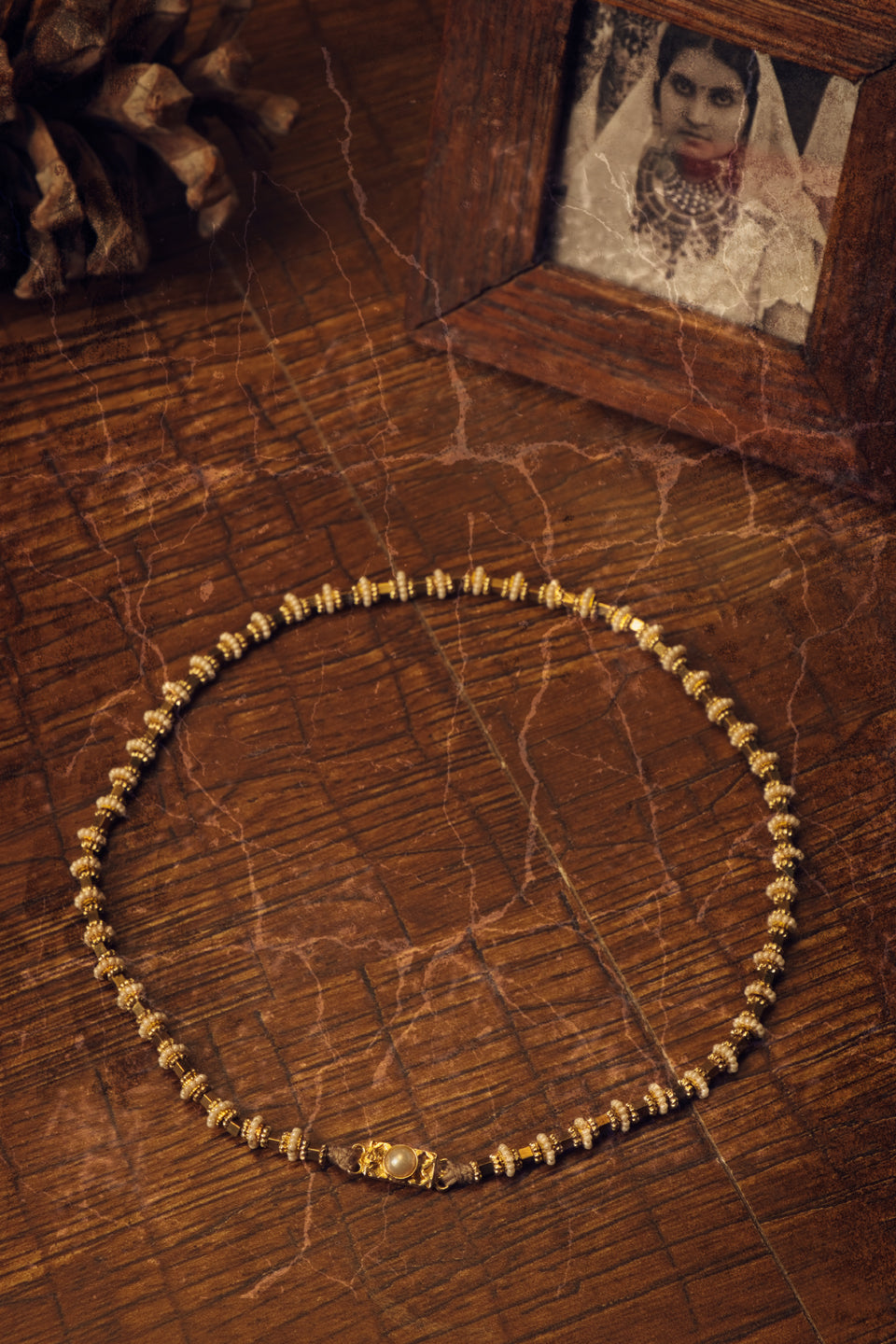 Drum Pearl Necklace