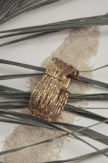 Round Chauras Gold Thin Bracelet