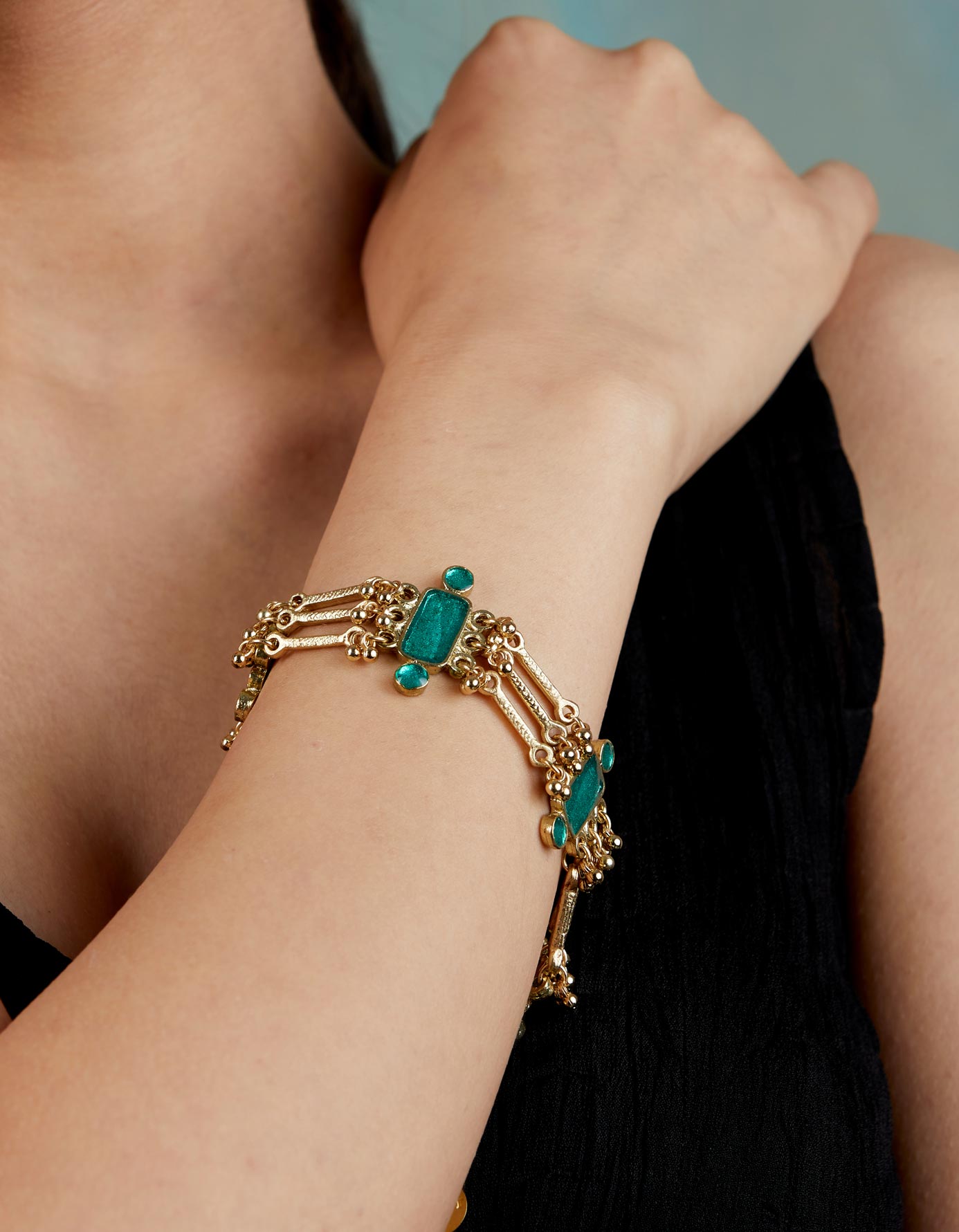 Turquoise Queen Enamel Bracelet