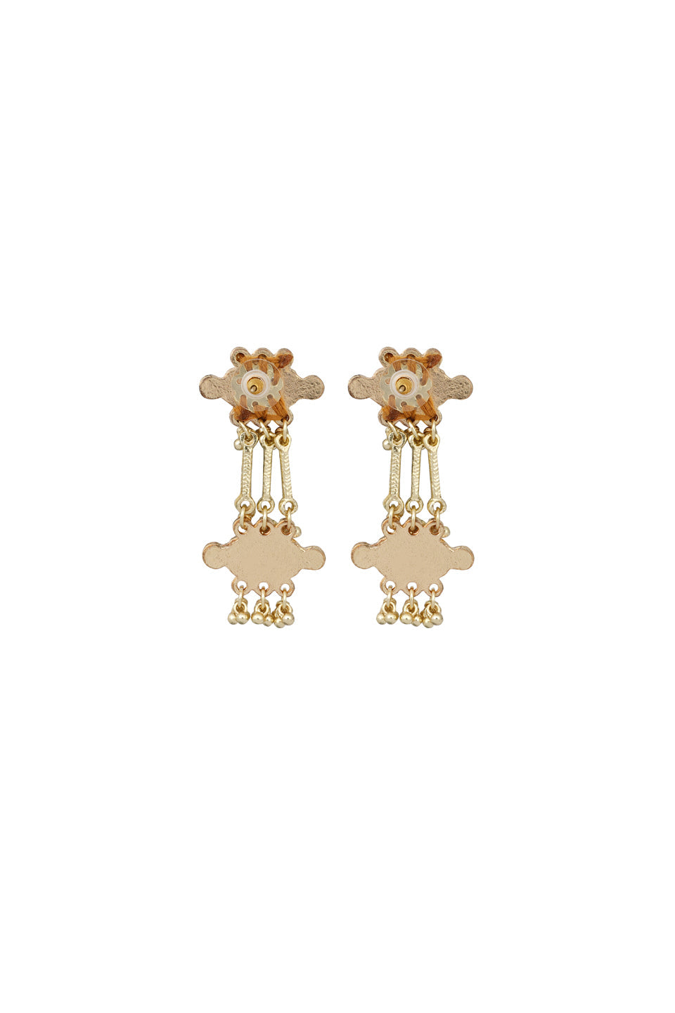 Ivory Queen Enamel Double Earrings