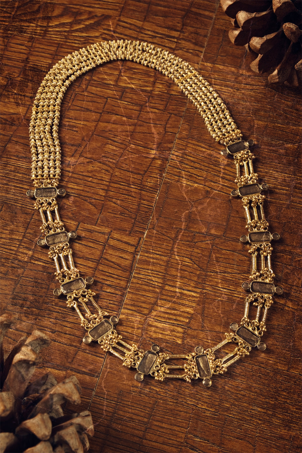 Chakri Pearl Enamel Necklace