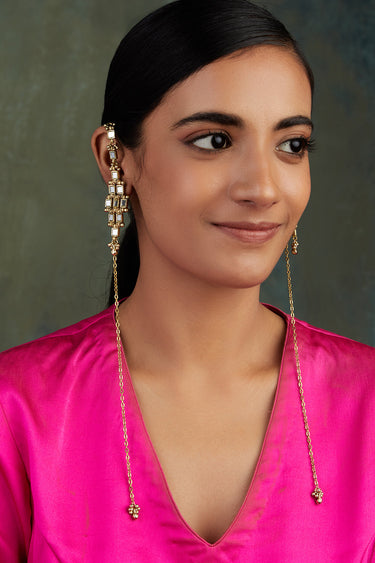 Mirror Gold Falak Dejhoor Earrings