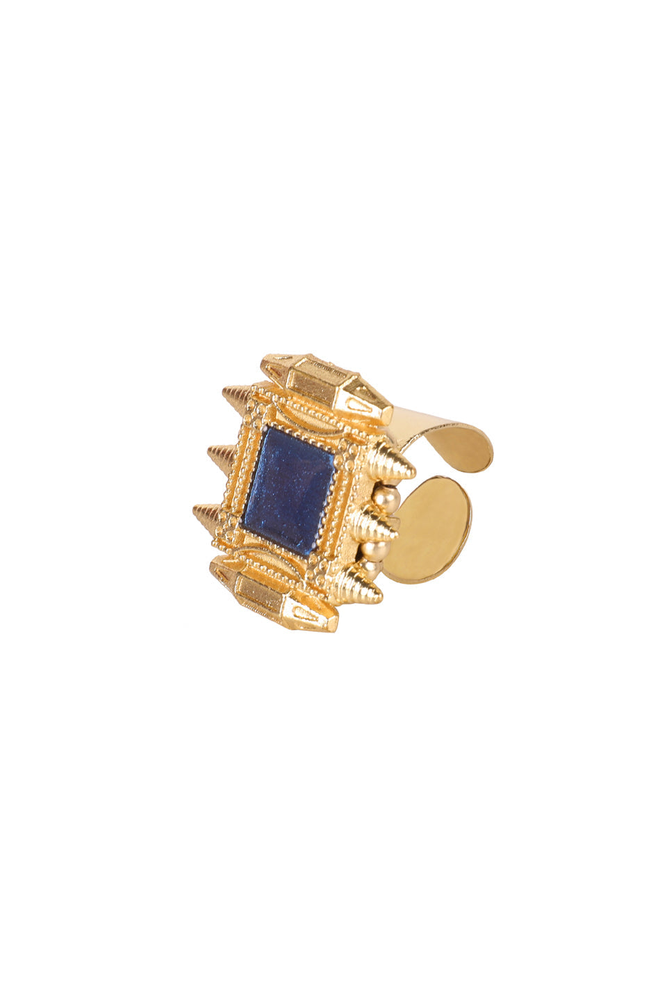 Glass Royal Blue Marayam Enamel Ring