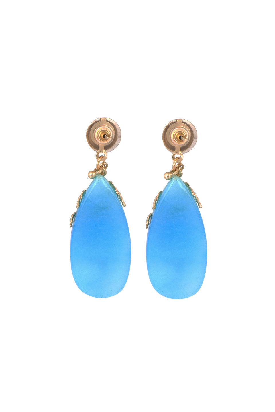 Turquoise Leaf Stone Earrings